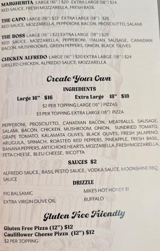 Geo's Pizzeria Menu image 3
